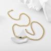Lit Wall Gold Pendant Necklace for Women 18K Gold Plated Dainty Gold Necklace for Women, Jewelry Gift for Her(Emerald Pendant)