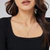 Lit Wall Gold Pendant Necklace for Women 18K Gold Plated Dainty Gold Necklace for Women, Jewelry Gift for Her(Feather)