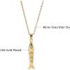 Lit Wall Gold Pendant Necklace for Women 18K Gold Plated Dainty Gold Necklace for Women, Jewelry Gift for Her(Fish)