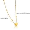 Lit Wall Gold Pendant Necklace for Women 18K Gold Plated Dainty Gold Necklace for Women, Jewelry Gift for Her(Heart)