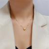 Lit Wall Gold Pendant Necklace for Women 18K Gold Plated Dainty Gold Necklace for Women, Jewelry Gift for Her(Heart)