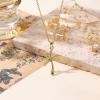 Lit Wall Gold Pendant Necklace for Women 18K Gold Plated Dainty Gold Necklace for Women, Jewelry Gift for Her(Palm Tree)
