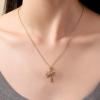 Lit Wall Gold Pendant Necklace for Women 18K Gold Plated Dainty Gold Necklace for Women, Jewelry Gift for Her(Palm Tree)
