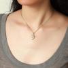 Lit Wall Gold Pendant Necklace for Women 18K Gold Plated Dainty Gold Necklace for Women, Jewelry Gift for Her(Seahorse)