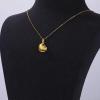 Lit Wall Gold Pendant Necklace for Women 18K Gold Plated Dainty Gold Necklace for Women, Jewelry Gift for Her(Seashell)