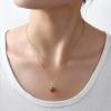 Lit Wall Gold Pendant Necklace for Women 18K Gold Plated Dainty Gold Necklace for Women, Jewelry Gift for Her(Strawberry)