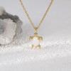 Lit Wall Gold Pendant Necklace for Women 18K Gold Plated Dainty Gold Necklace for Women, Jewelry Gift for Her(Turtle)