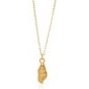 Lit Wall Gold Pendant Necklace for Women 18K Gold Plated Dainty Gold Necklace for Women, Jewelry Gift for Her(Conch Shell)