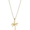 Lit Wall Gold Pendant Necklace for Women 18K Gold Plated Dainty Gold Necklace for Women, Jewelry Gift for Her(Palm Tree)