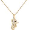 Lit Wall Gold Pendant Necklace for Women 18K Gold Plated Dainty Gold Necklace for Women, Jewelry Gift for Her(Seahorse)