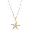 Lit Wall Gold Pendant Necklace for Women 18K Gold Plated Dainty Gold Necklace for Women, Jewelry Gift for Her(Starfish)