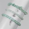 3Pcs Crystal Bracelet for Women Handmade Crystals and Healing Stones Bracelets Natural Stone Beaded Bracelets Set Star Moon Feather Boho Bracelets Birthday Gifts for Women Girls(Aventurine)