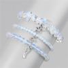 3Pcs Crystal Bracelet for Women Handmade Crystals and Healing Stones Bracelets Natural Stone Beaded Bracelets Set Star Moon Feather Boho Bracelets Birthday Gifts for Women Girls(moonstone)