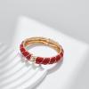 Boho Bangle Bracelets for Women Trendy Chunky Multi-colors Streak Enamel Bangle Bracelet Non Tarnish Gold Cuff Bracelets Handmade Fashion Jewelry for Women Girls Gifts