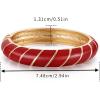 Boho Bangle Bracelets for Women Trendy Chunky Multi-colors Streak Enamel Bangle Bracelet Non Tarnish Gold Cuff Bracelets Handmade Fashion Jewelry for Women Girls Gifts