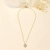 Gold Heart Necklaces for Women Dainty 14K Gold Plated Adjustable Heart Shaped Necklace Heart Crystal Pendant Necklace Heart Jewelry for Women(moonstone)