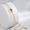 Gold Bracelet for Women 18K Gold Plated Dainty Gold Bracelets Non Tarnish Cuban Chain Link Bracelet Gold Charm Bracelet for Women(Evil Eye)
