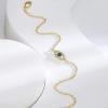 Gold Bracelet for Women 18K Gold Plated Dainty Gold Bracelets Non Tarnish Cuban Chain Link Bracelet Gold Charm Bracelet for Women(Evil Eye)
