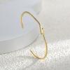 Lit Wall Opal Bangle Bracelet for Women 18K Gold Plated Adjustable Minimalist Gold Opal Bracelet Cuff Bracelet for Women(Lightning Bolt)