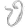 Chunky Gold Cuff Bacelets for Women 14K Gold Plated Thick Gold Bangles Non Tarnish Gold Bangle Bracelets Wide Bracelets for Women(snake-silver)