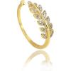 Lit Wall Gold Rings for Women 18K Gold Plated Adjustable Dainty Minimalist Ring Gold Rings for Women(leaf)