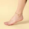 Lit Wall Gold Anklets for Women 18K Gold Plated Adjustable Summer Simple Foot Jewelry Ankle Bracelet for Women(Conch Shell)