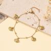 Lit Wall Gold Anklets for Women 18K Gold Plated Adjustable Summer Simple Foot Jewelry Ankle Bracelet for Women(Fish)