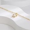 Lit Wall Gold Anklets for Women 18K Gold Plated Adjustable Summer Simple Foot Jewelry Ankle Bracelet for Women(Opal Turtle)