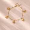 Lit Wall Gold Anklets for Women 18K Gold Plated Adjustable Summer Simple Foot Jewelry Ankle Bracelet for Women(Shell)