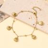 Lit Wall Gold Anklets for Women 18K Gold Plated Adjustable Summer Simple Foot Jewelry Ankle Bracelet for Women(Shell)