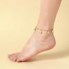 Lit Wall Gold Anklets for Women 18K Gold Plated Adjustable Summer Simple Foot Jewelry Ankle Bracelet for Women(Shell)