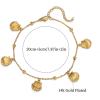 Lit Wall Gold Anklets for Women 18K Gold Plated Adjustable Summer Simple Foot Jewelry Ankle Bracelet for Women(Shell)