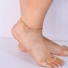 Lit Wall Gold Anklets for Women 18K Gold Plated Adjustable Summer Simple Foot Jewelry Ankle Bracelet for Women(Shell and Starfish)