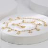 Lit Wall Gold Anklets for Women 18K Gold Plated Adjustable Summer Simple Foot Jewelry Ankle Bracelet for Women(Shell and Starfish)
