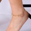 Lit Wall Gold Anklets for Women 18K Gold Plated Adjustable Summer Simple Foot Jewelry Ankle Bracelet for Women(Shell and Starfish)