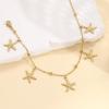 Lit Wall Gold Anklets for Women 18K Gold Plated Adjustable Summer Simple Foot Jewelry Ankle Bracelet for Women(Starfish)