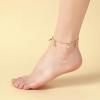 Lit Wall Gold Anklets for Women 18K Gold Plated Adjustable Summer Simple Foot Jewelry Ankle Bracelet for Women(Starfish)