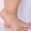 Lit Wall Gold Anklets for Women 18K Gold Plated Adjustable Summer Simple Foot Jewelry Ankle Bracelet for Women(Turtle)
