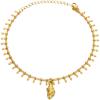 Lit Wall Gold Anklets for Women 18K Gold Plated Adjustable Summer Simple Foot Jewelry Ankle Bracelet for Women(Conch Shell)